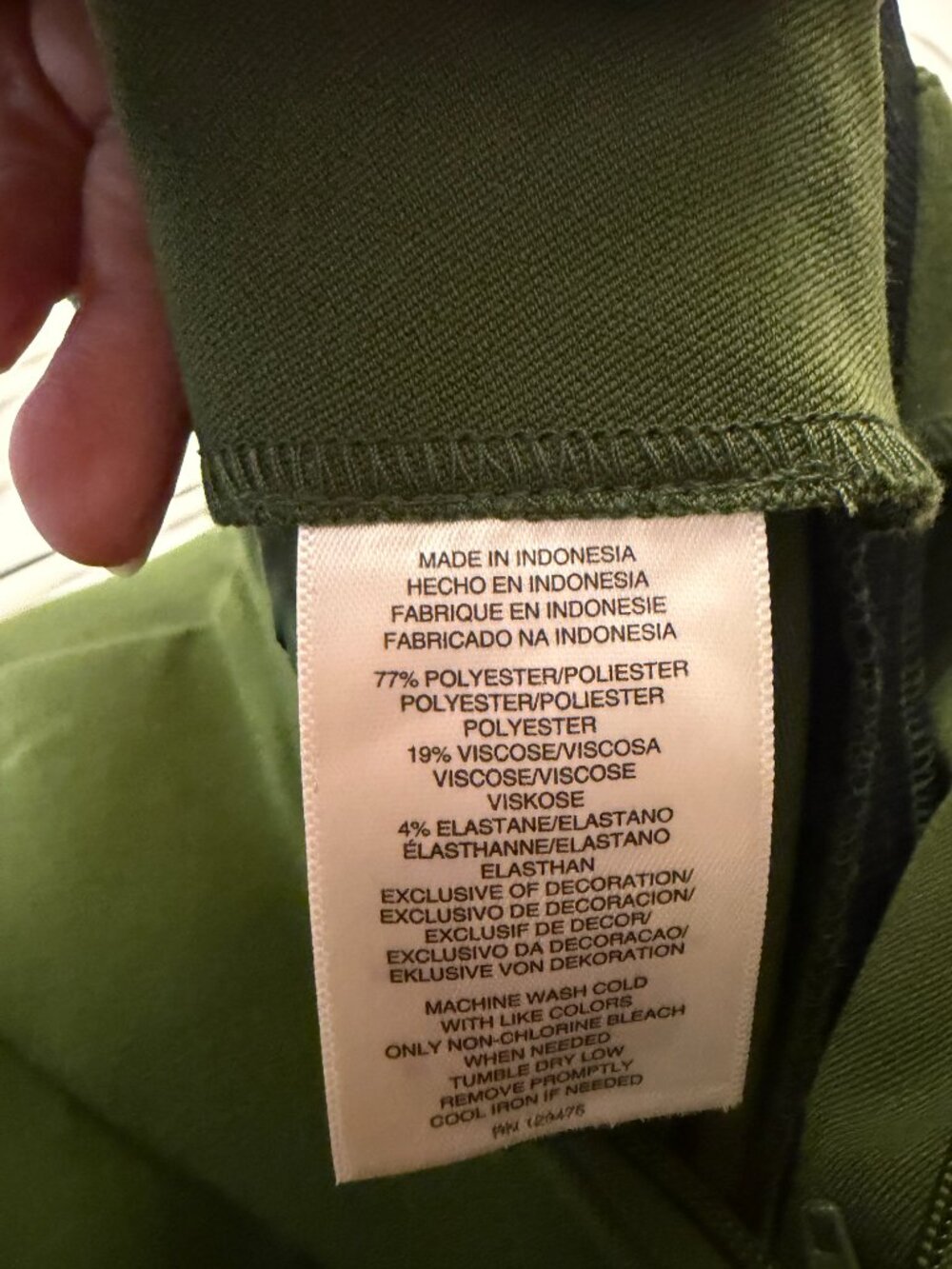 JONES NEW YORK, Women's Bi-Stretch in Olive Green Ankle Pants, Size 10 - Picture 10 of 10